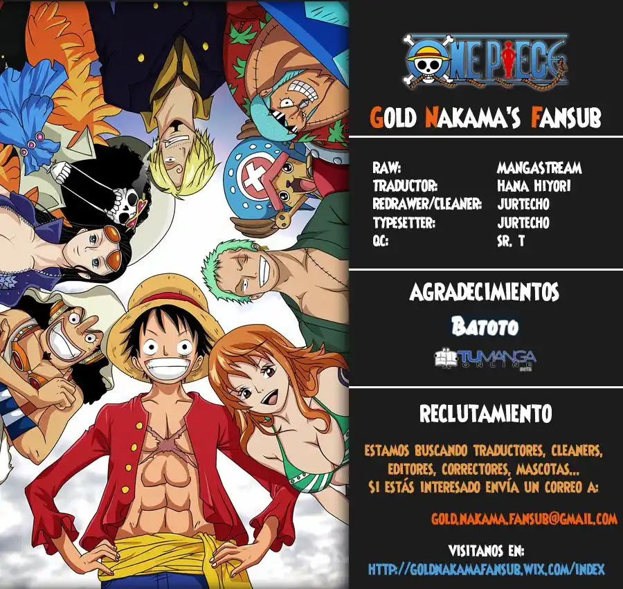 ONE PIECE Capitulo 822: Bajando del elefante página 1