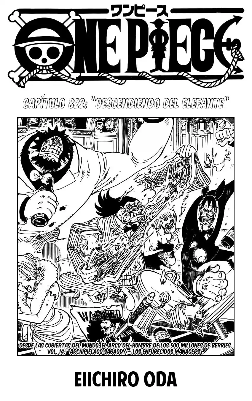 ONE PIECE Capitulo 822: Bajando del elefante página 2