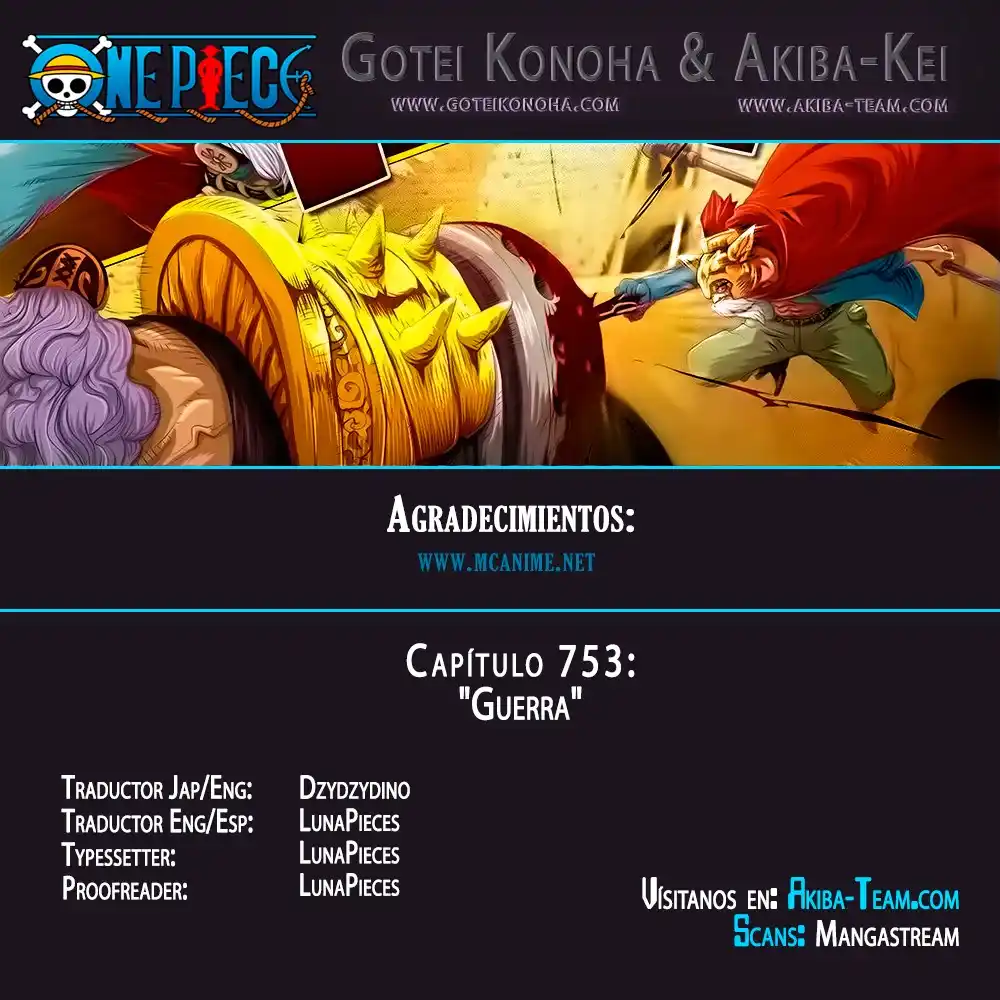 ONE PIECE Capitulo 753: capitulo 753 página 1