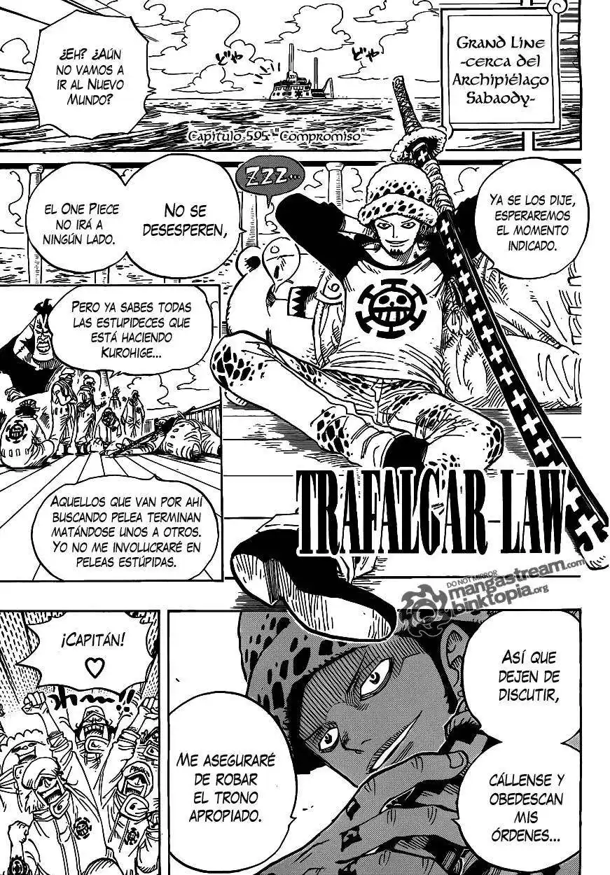 ONE PIECE Capitulo 595 página 3