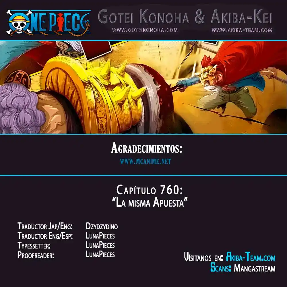 ONE PIECE Capitulo 760 página 1