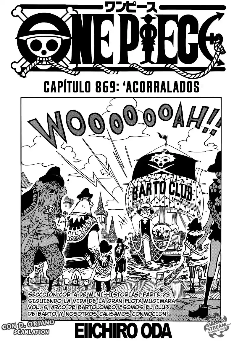 ONE PIECE Capitulo 869: Bajo asedio página 1