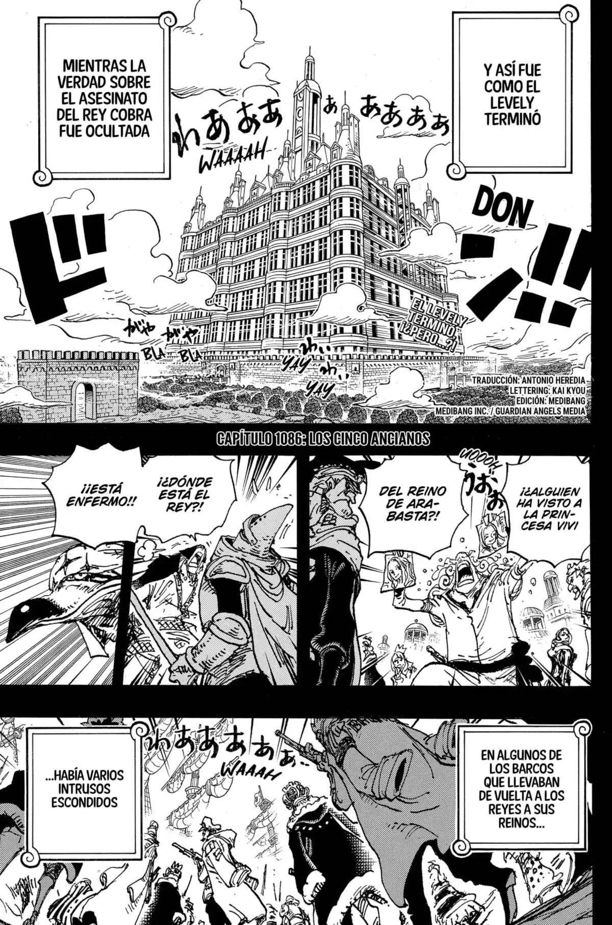 ONE PIECE Capitulo 1086: "Los cinco Ancianos" página 4