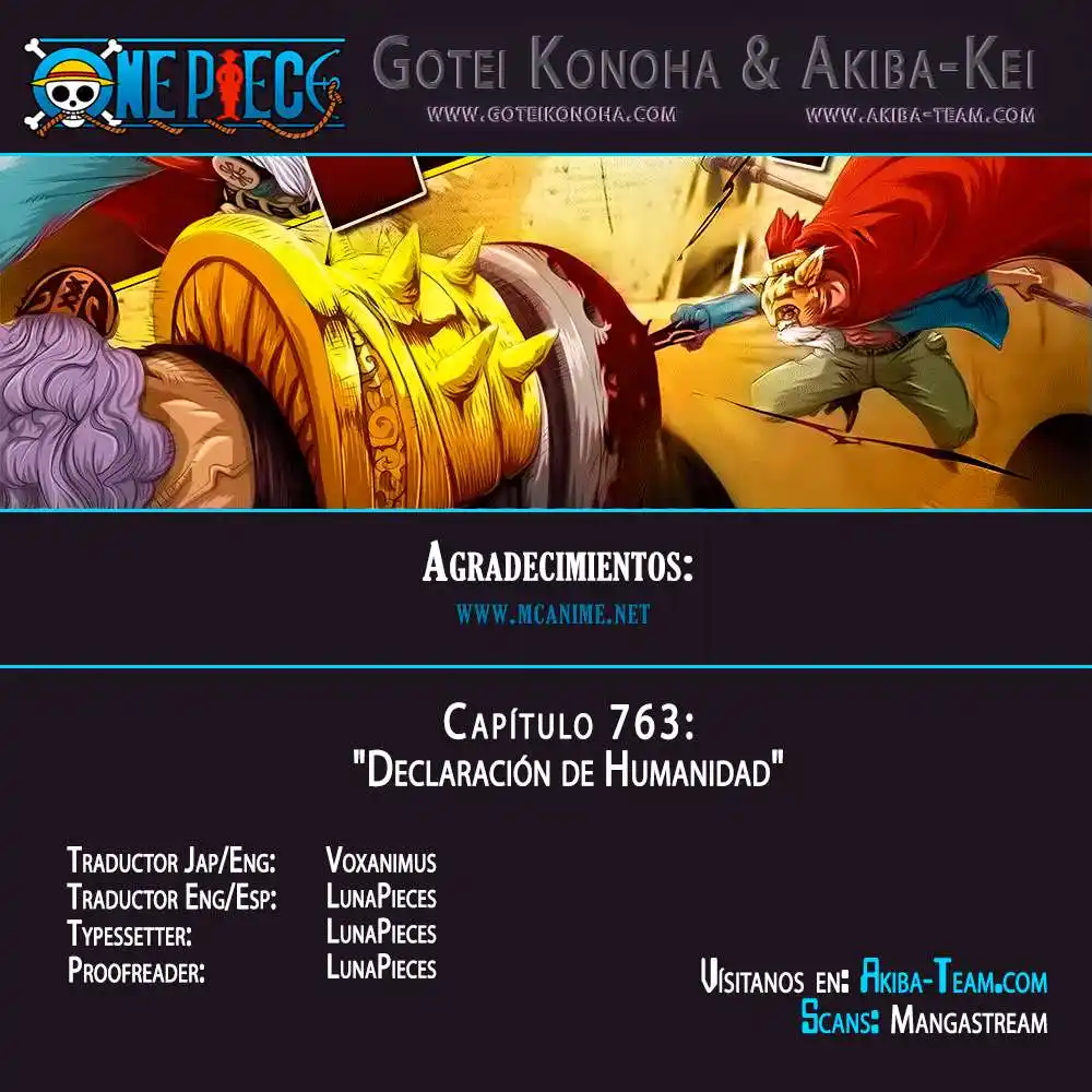 ONE PIECE Capitulo 763: one piece 763 página 1