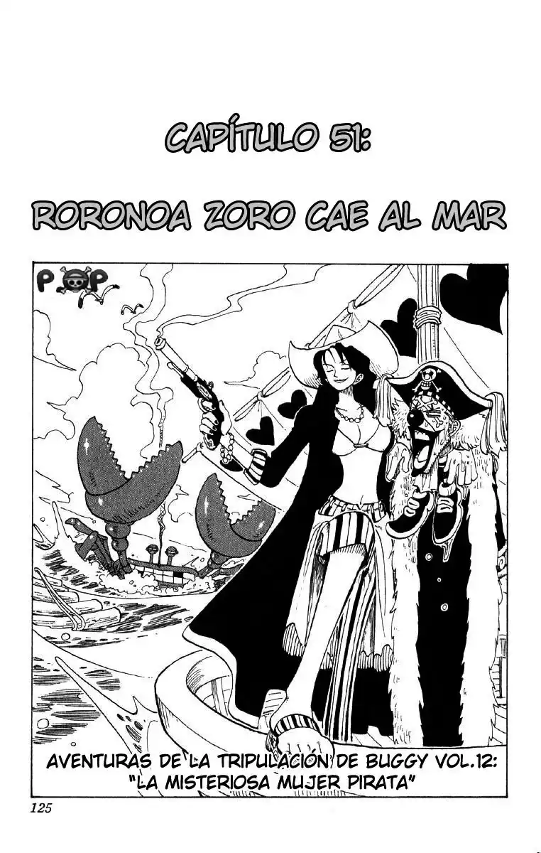 ONE PIECE Capitulo 51: "Roronoa Zoro cae al Mar" página 1