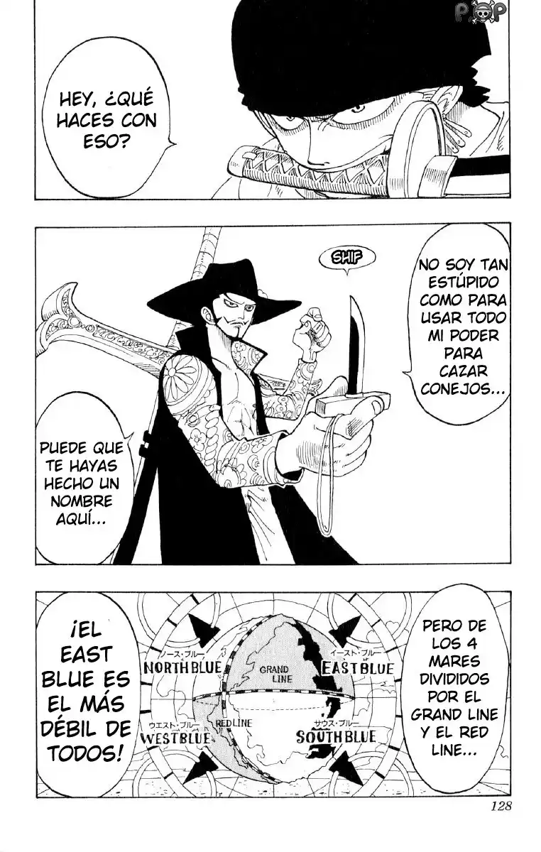 ONE PIECE Capitulo 51: "Roronoa Zoro cae al Mar" página 4