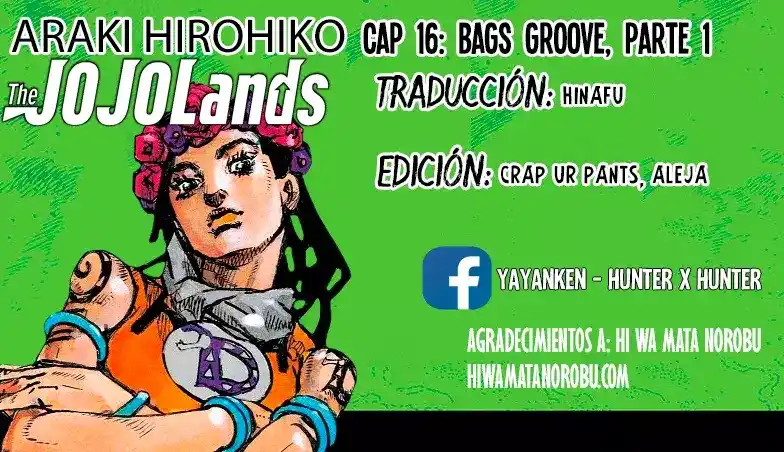 JoJo's Bizarre Adventure Parte 9: The JoJoLands Capitulo 16: Bags Groove, parte 1 página 1