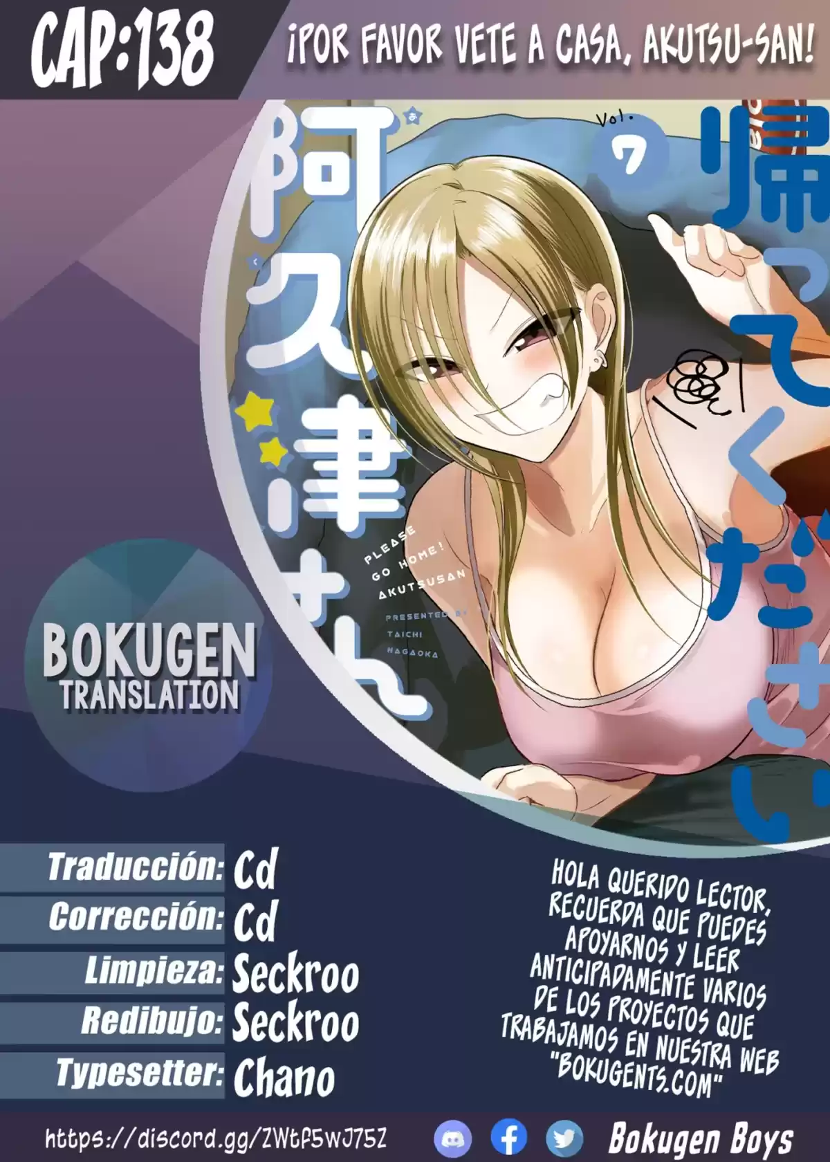 Kaette kudasai! Akutsu-san Capitulo 138 página 1