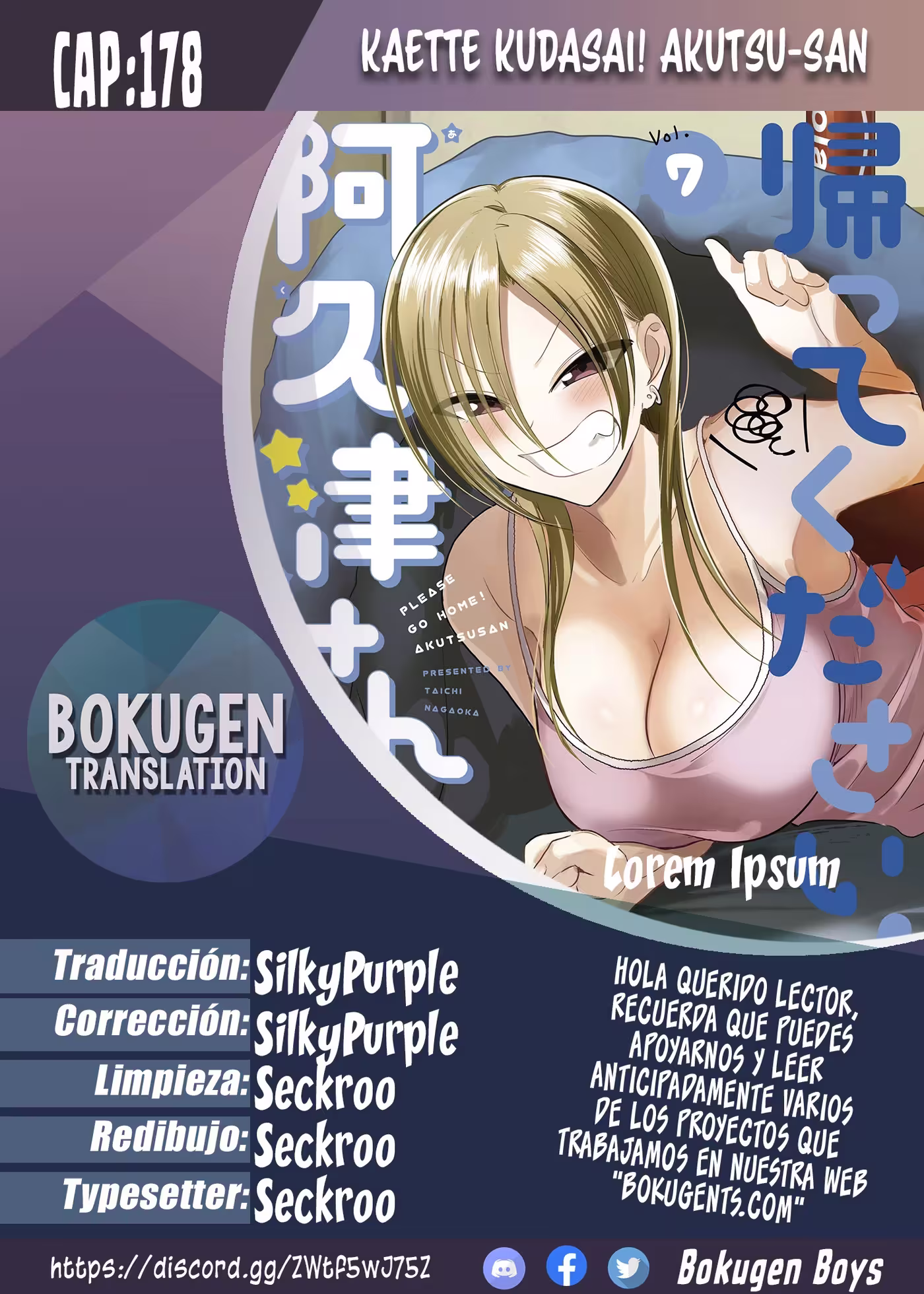 Kaette kudasai! Akutsu-san Capitulo 178 página 1