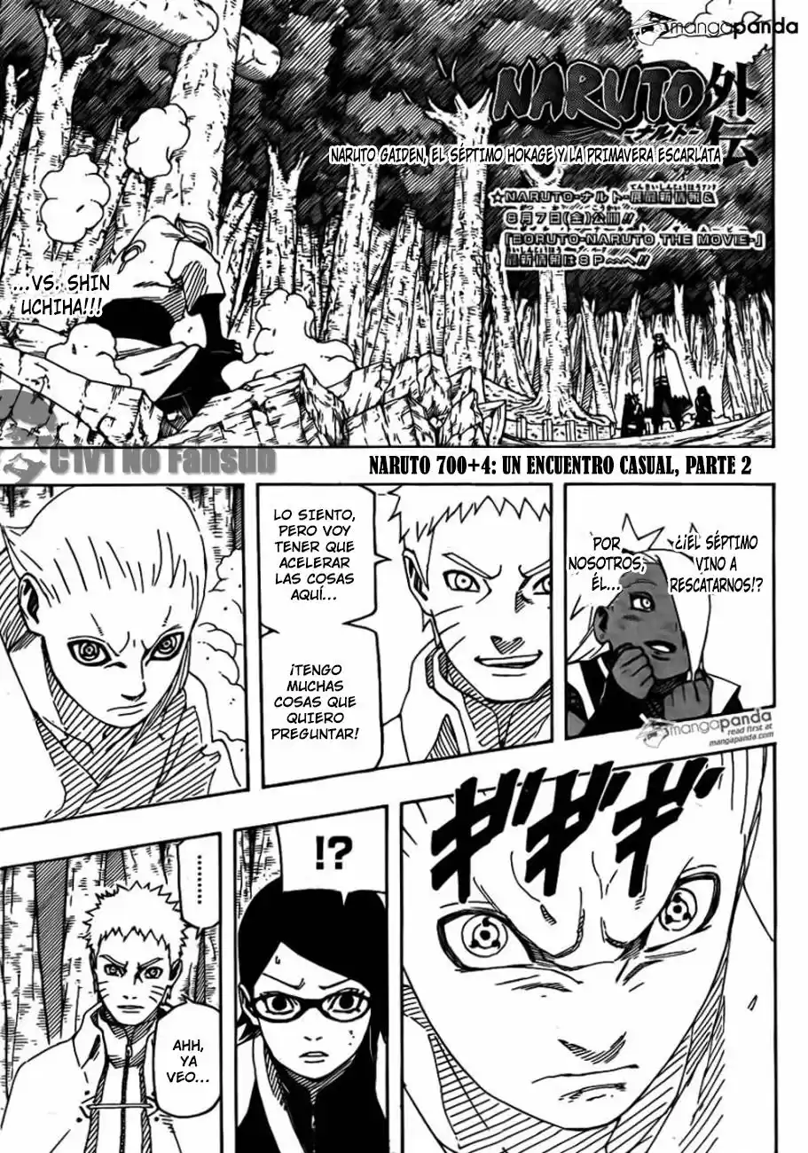 Naruto Gaiden: Nanadaime Hokage to Akairo no Hanatsuzuki Capitulo 4: Un encuentro casual parte dos página 2