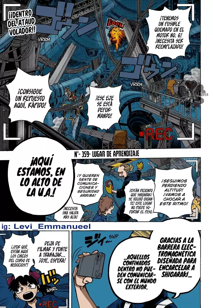 Boku no Hero Academia Capitulo 359.5: Lugar de aprendizaje (A color) página 4