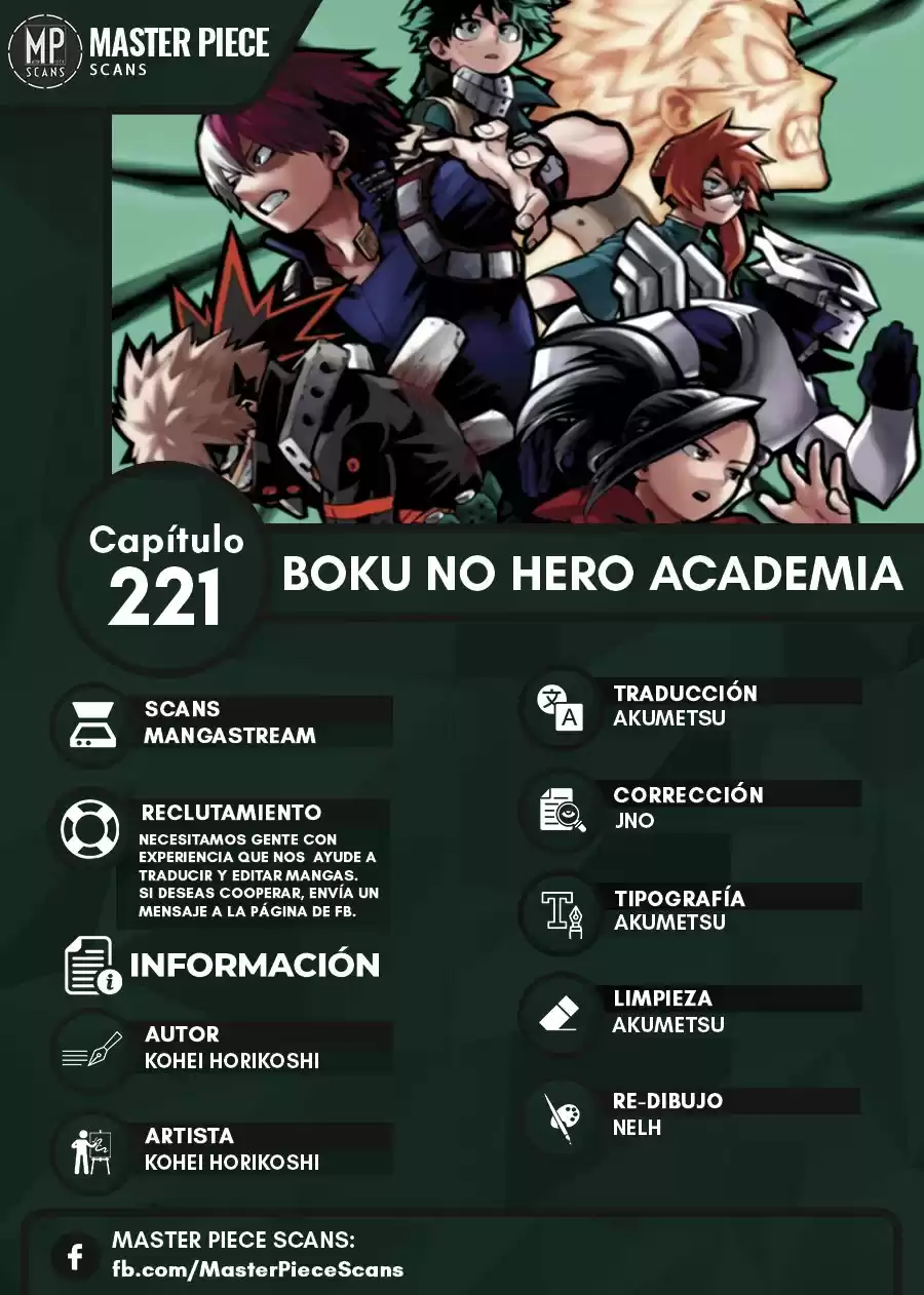 Boku no Hero Academia Capitulo 221: El Regalo de Despedida de All For One página 1