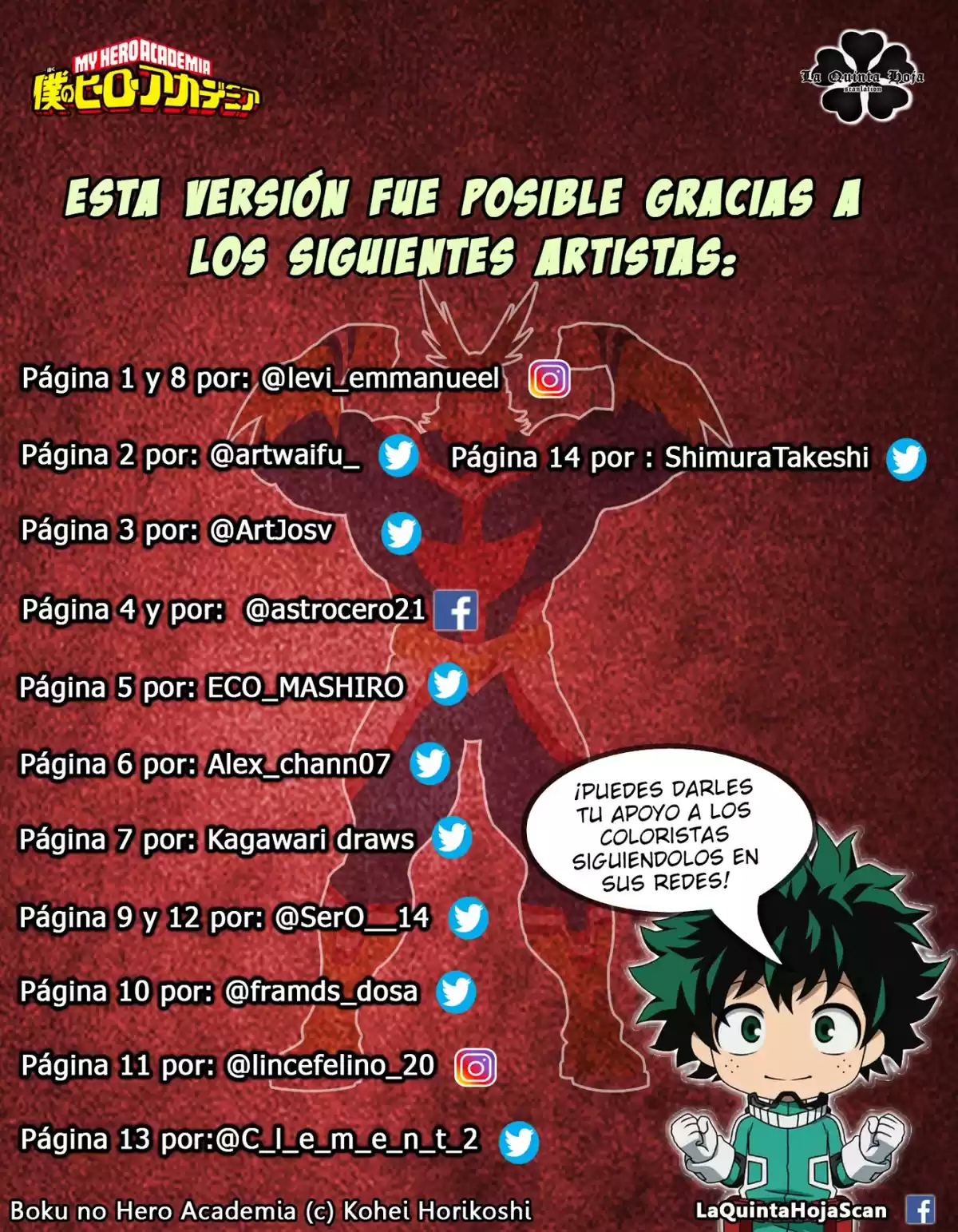 Boku no Hero Academia Capitulo 355.5: Extras (A color) página 2