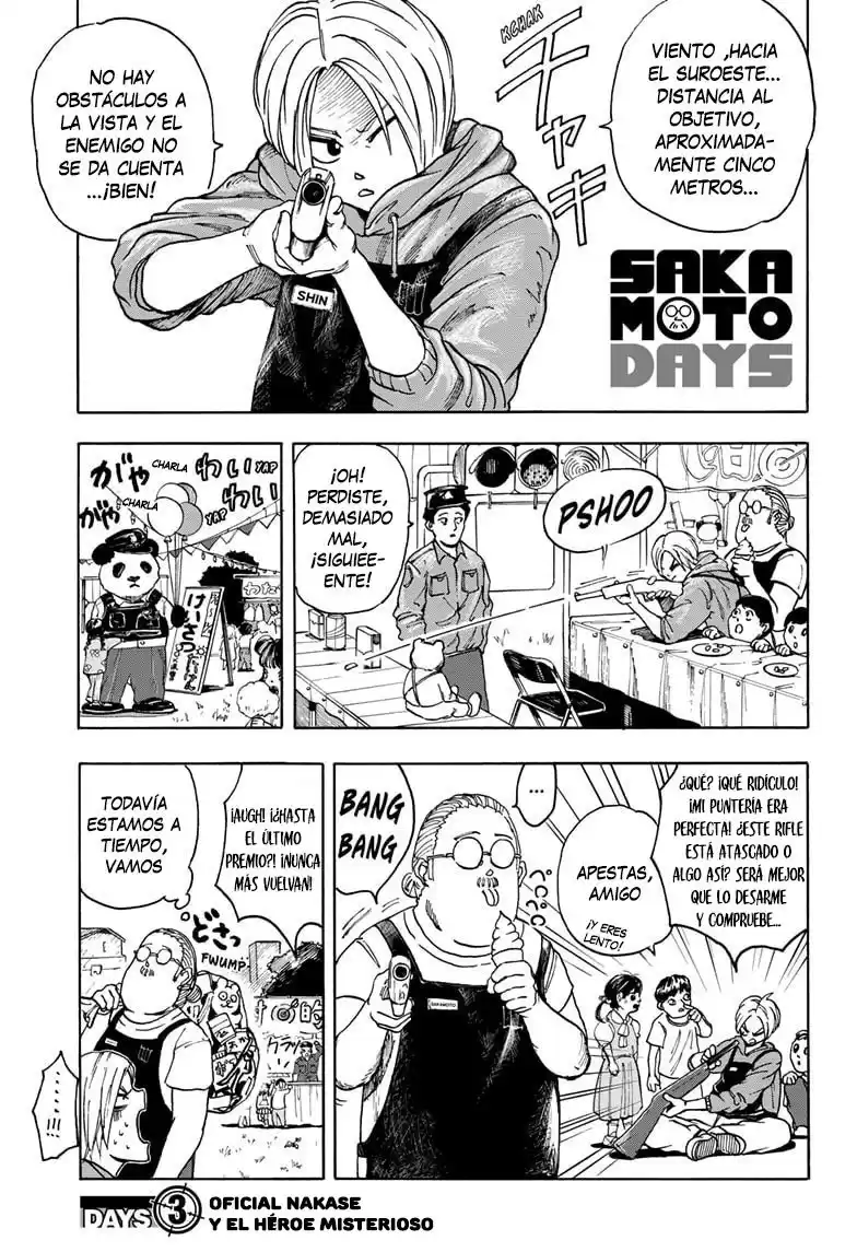 Sakamoto Days Capitulo 3: Oficial Nakase y el héroe misterioso página 3