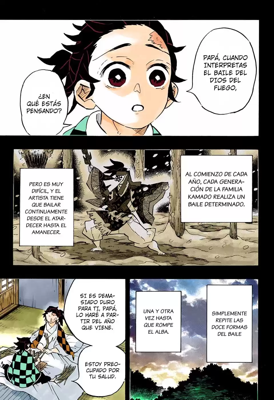 Demon Slayer: Kimetsu no Yaiba Capitulo 151.5: Suena una campana en una noche nevada iluminada por la luna (color) página 4