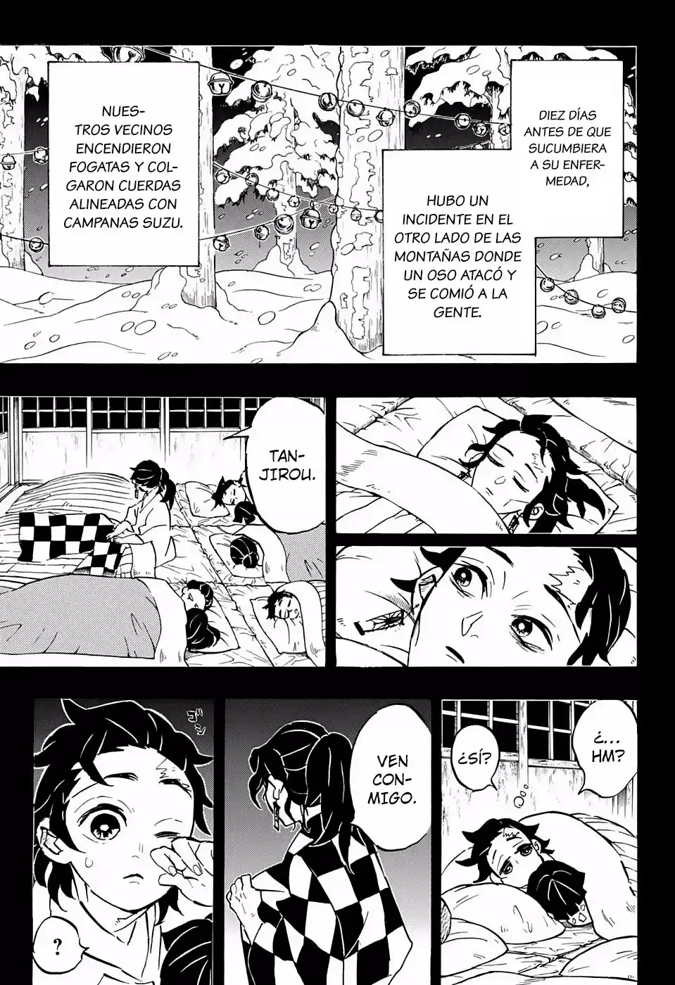 Demon Slayer: Kimetsu no Yaiba Capitulo 151: Suena una campana en una noche nevada iluminada por la luna. página 8