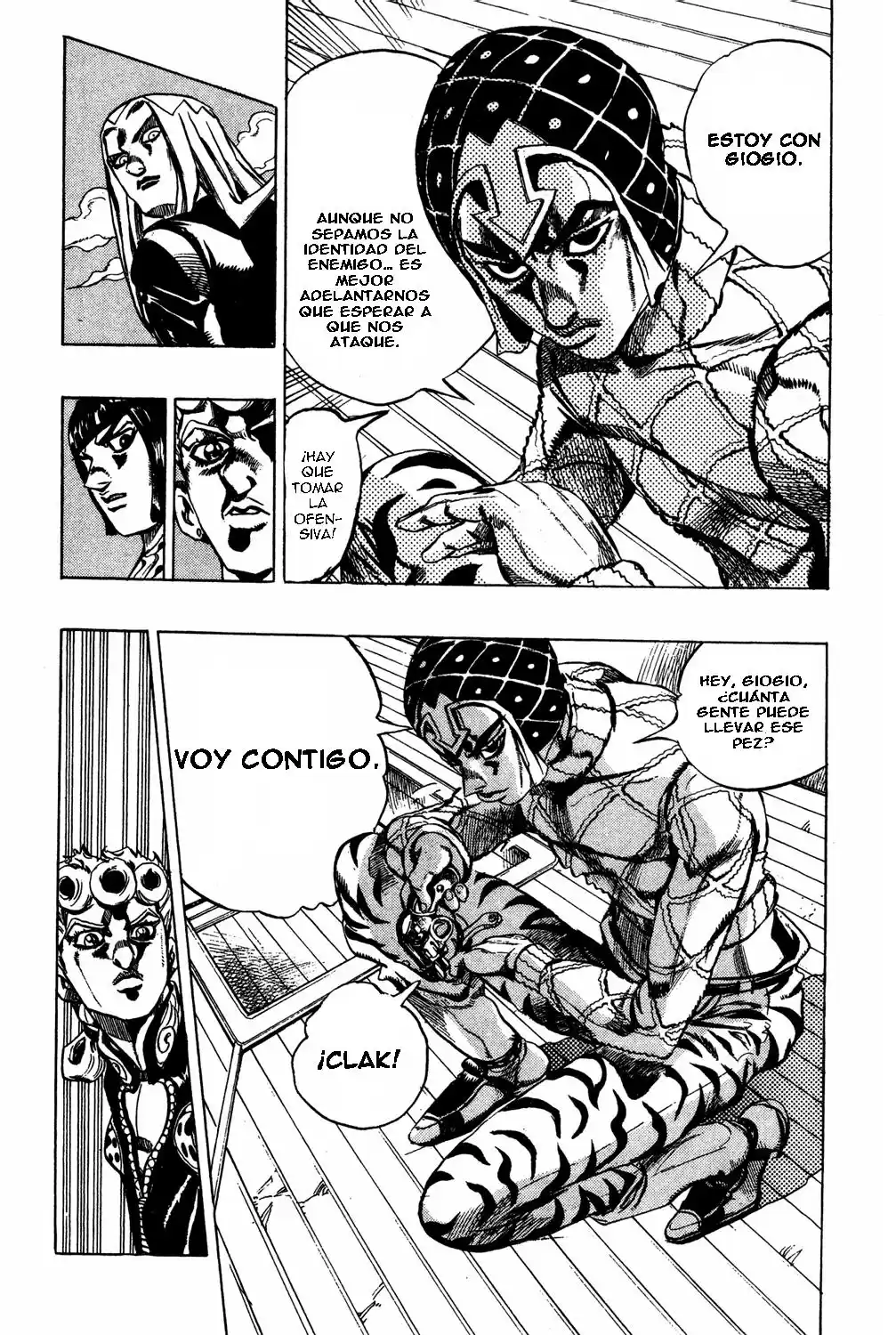 JoJo's Bizarre Adventure Parte 5: Vento Aureo Capitulo 23: Aparece Sex Pistols, Parte 1 página 22