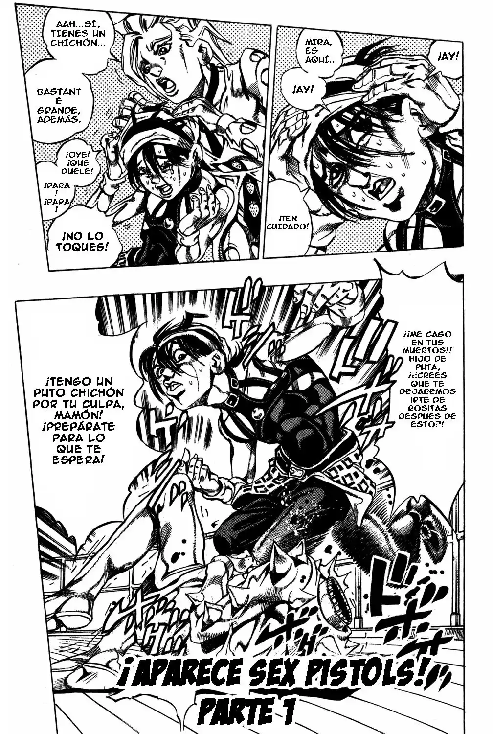 JoJo's Bizarre Adventure Parte 5: Vento Aureo Capitulo 23: Aparece Sex Pistols, Parte 1 página 3