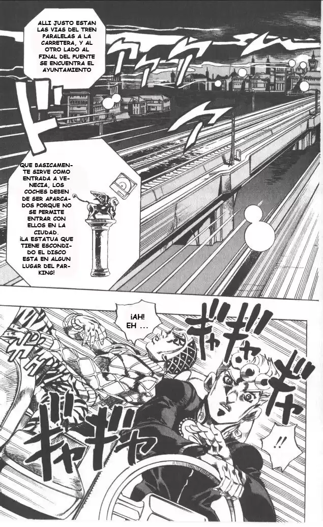 JoJo's Bizarre Adventure Parte 5: Vento Aureo Capitulo 69: Estación de Venecia Santa Lucia - ¡Obtengan el "Disco-OA"! página 14