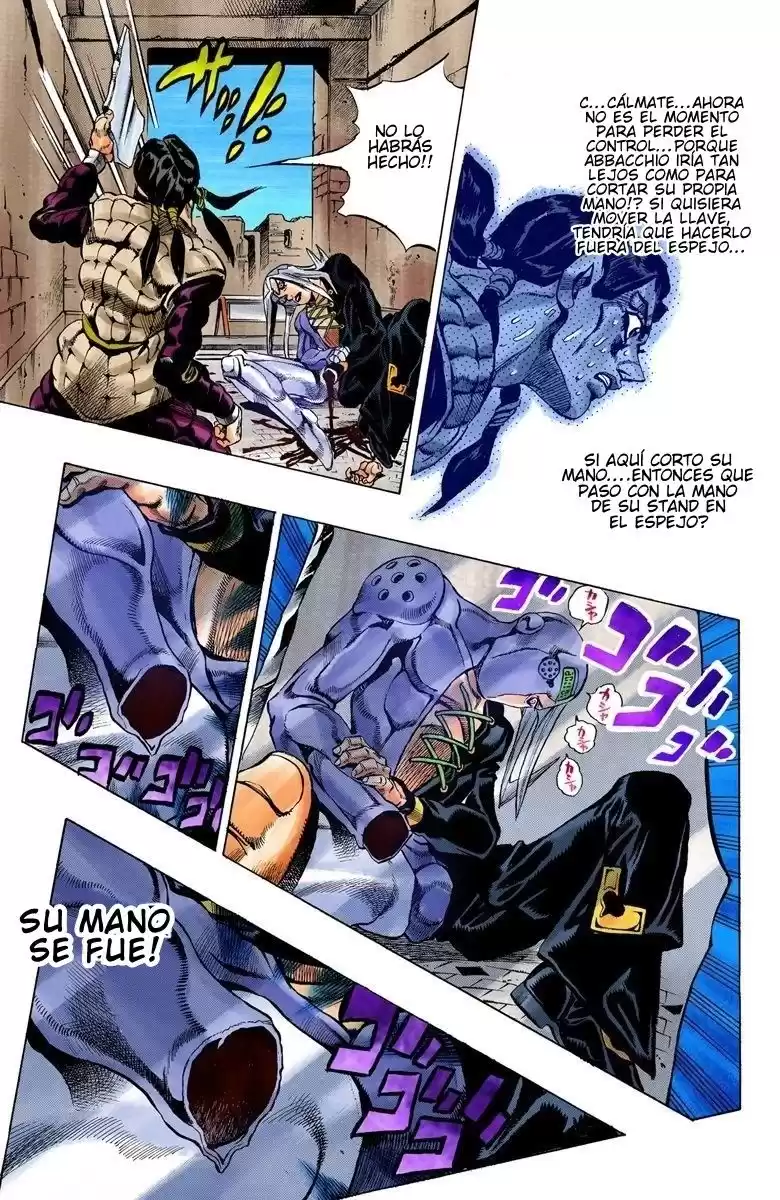 JoJo's Bizarre Adventure Parte 5: Vento Aureo Capitulo 44: Man in the Mirror y Purple Haze, Parte 5 página 10