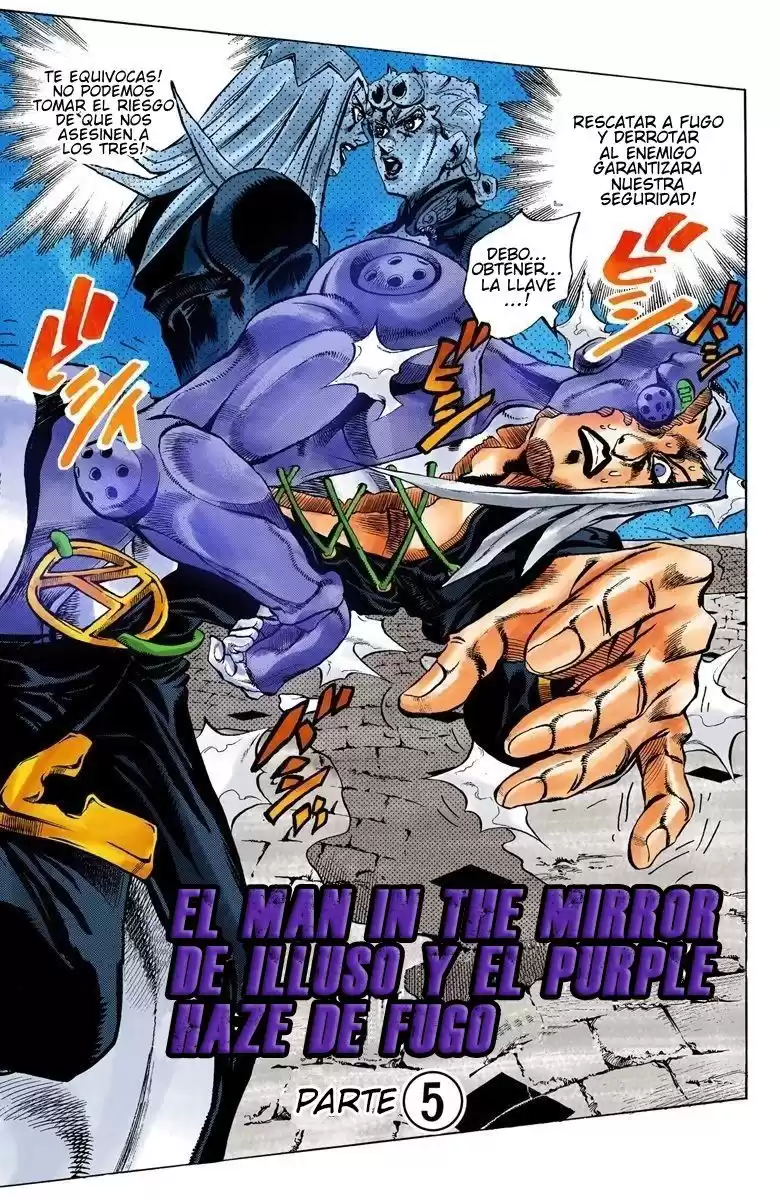 JoJo's Bizarre Adventure Parte 5: Vento Aureo Capitulo 44: Man in the Mirror y Purple Haze, Parte 5 página 2