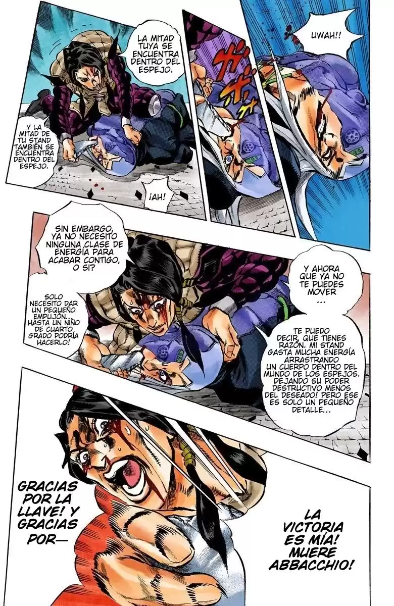 JoJo's Bizarre Adventure Parte 5: Vento Aureo Capitulo 44: Man in the Mirror y Purple Haze, Parte 5 página 4