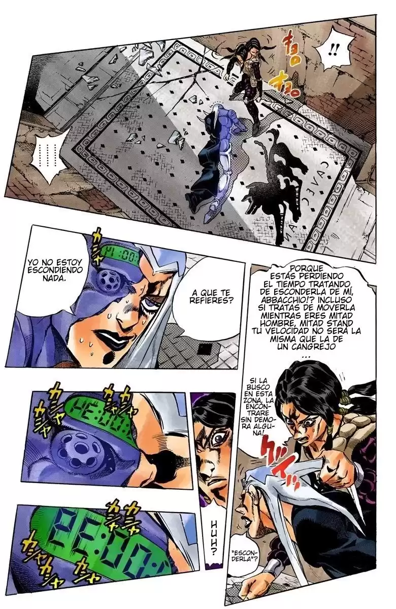 JoJo's Bizarre Adventure Parte 5: Vento Aureo Capitulo 44: Man in the Mirror y Purple Haze, Parte 5 página 6