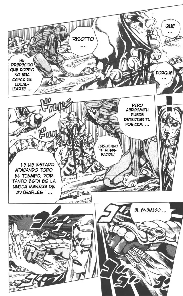 JoJo's Bizarre Adventure Parte 5: Vento Aureo Capitulo 108: King Crimson vs. Metallica, Parte 4 página 17