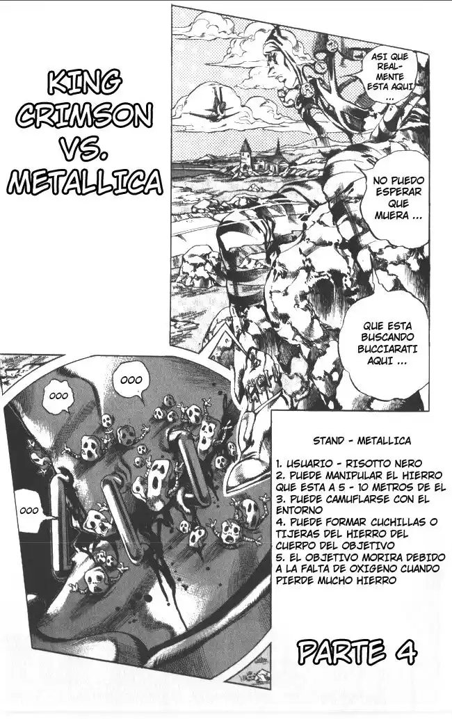 JoJo's Bizarre Adventure Parte 5: Vento Aureo Capitulo 108: King Crimson vs. Metallica, Parte 4 página 2