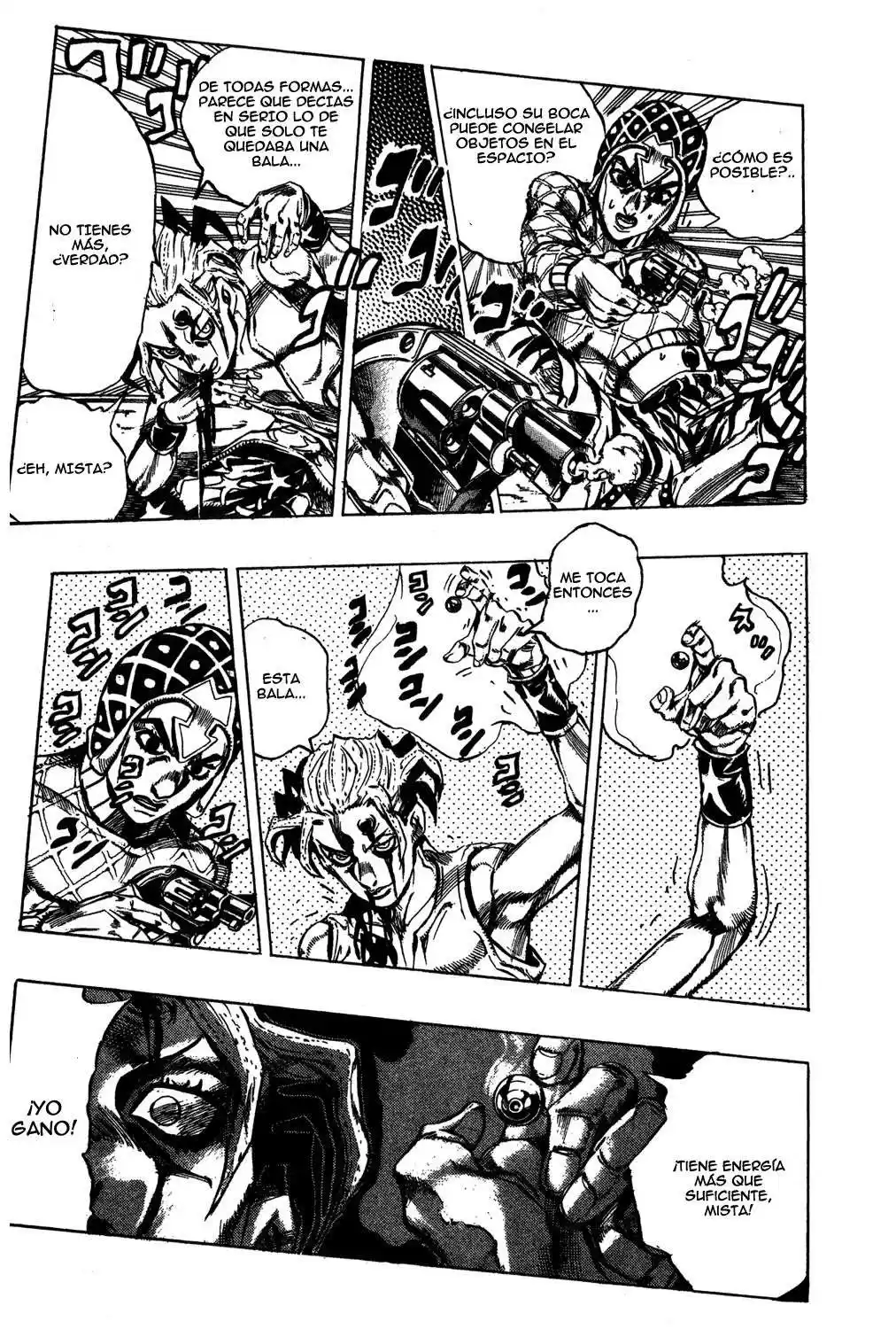 JoJo's Bizarre Adventure Parte 5: Vento Aureo Capitulo 28: Aparece Sex Pistols, Parte 6 página 13