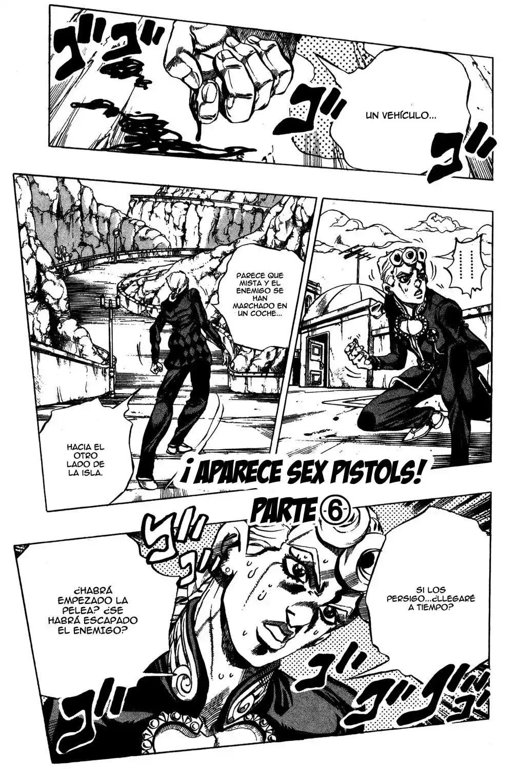 JoJo's Bizarre Adventure Parte 5: Vento Aureo Capitulo 28: Aparece Sex Pistols, Parte 6 página 3