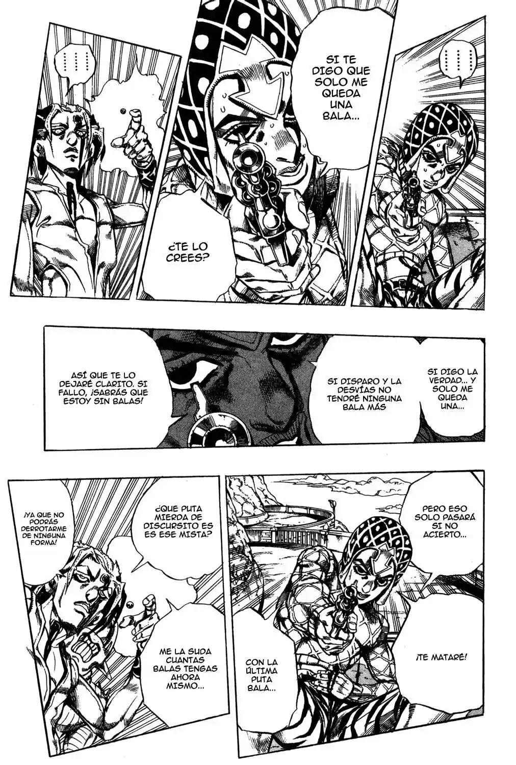 JoJo's Bizarre Adventure Parte 5: Vento Aureo Capitulo 28: Aparece Sex Pistols, Parte 6 página 7