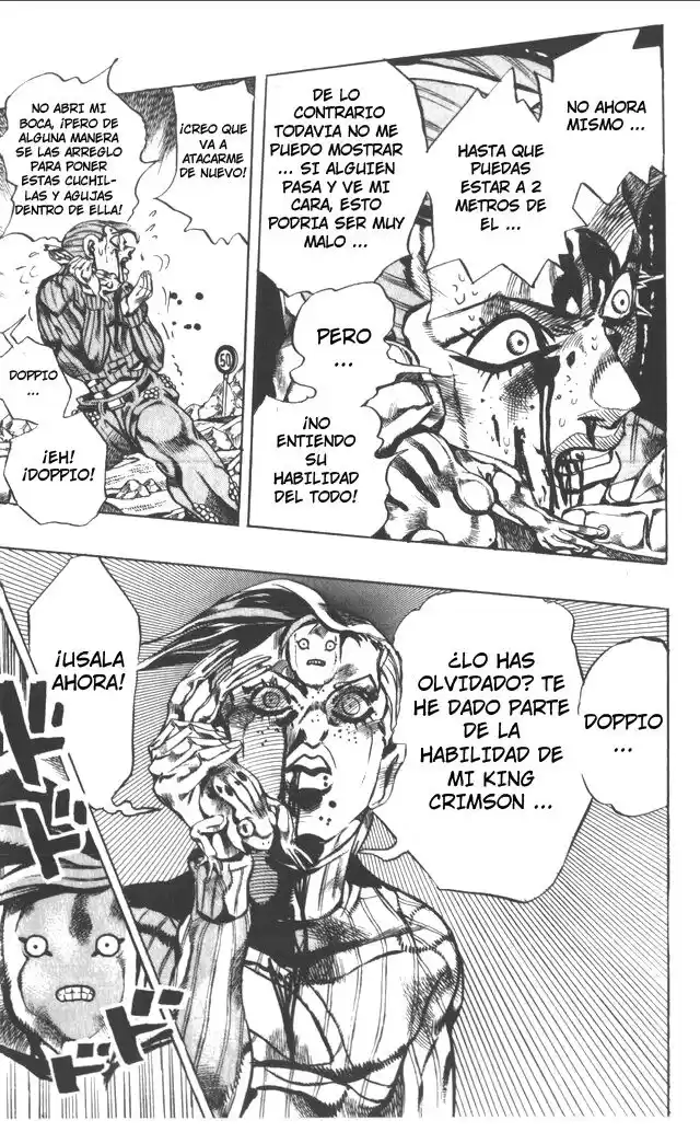 JoJo's Bizarre Adventure Parte 5: Vento Aureo Capitulo 105: King Crimson vs. Metallica, Parte 1 página 12