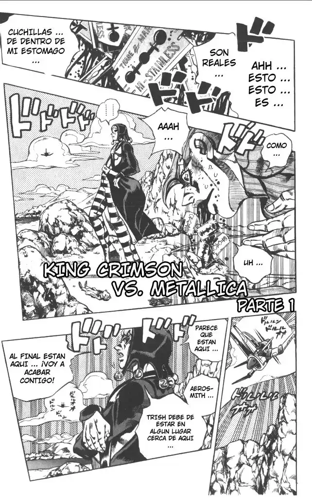 JoJo's Bizarre Adventure Parte 5: Vento Aureo Capitulo 105: King Crimson vs. Metallica, Parte 1 página 2