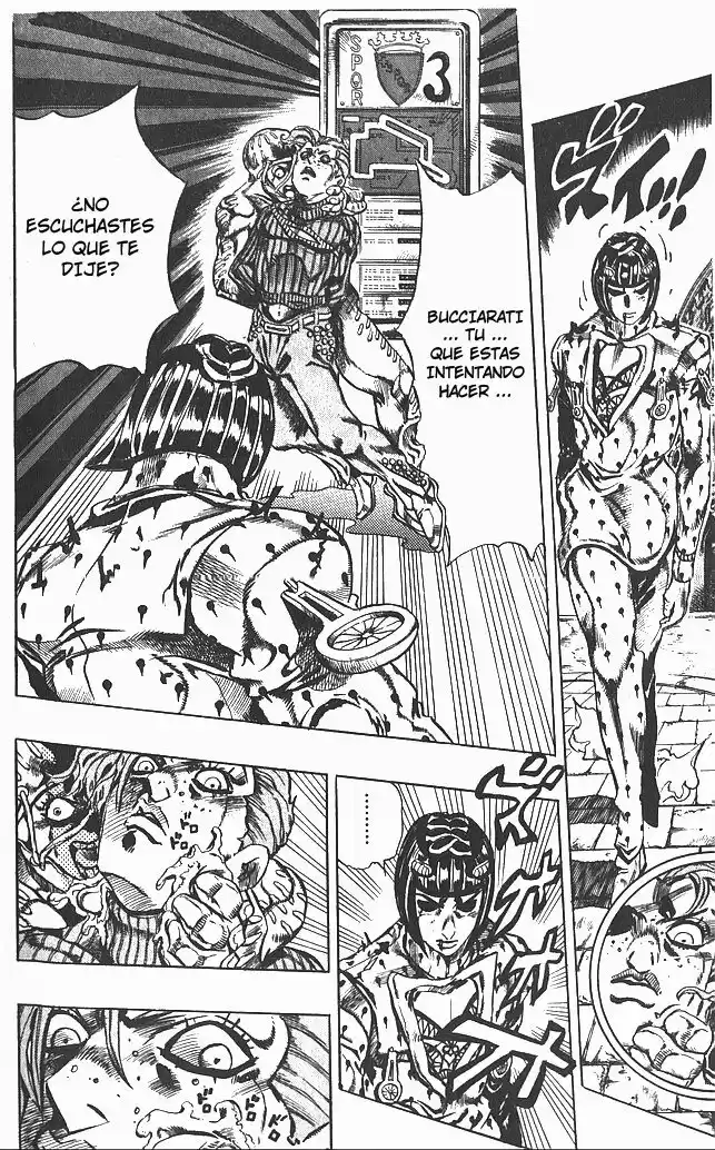 JoJo's Bizarre Adventure Parte 5: Vento Aureo Capitulo 128: "Green Day" y "Oasis", Parte 14 página 11