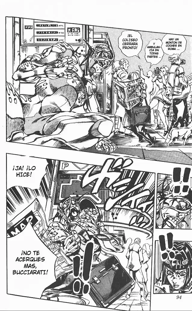 JoJo's Bizarre Adventure Parte 5: Vento Aureo Capitulo 128: "Green Day" y "Oasis", Parte 14 página 7