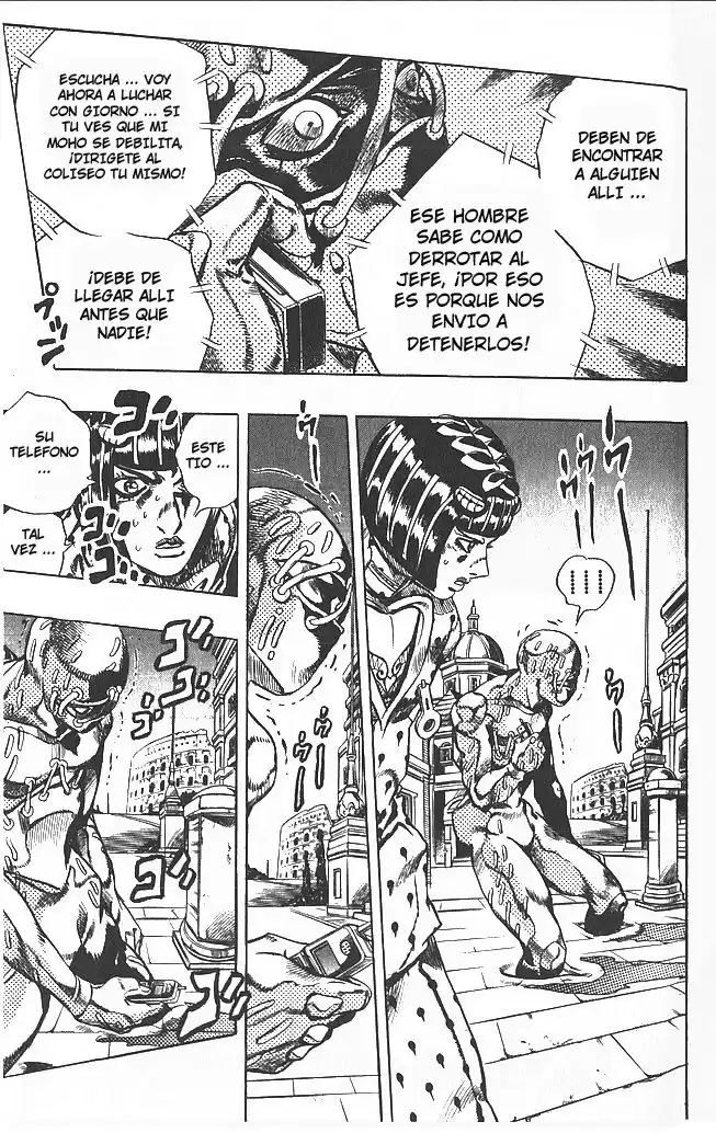 JoJo's Bizarre Adventure Parte 5: Vento Aureo Capitulo 124: "Green Day" y "Oasis", Parte 10 página 12