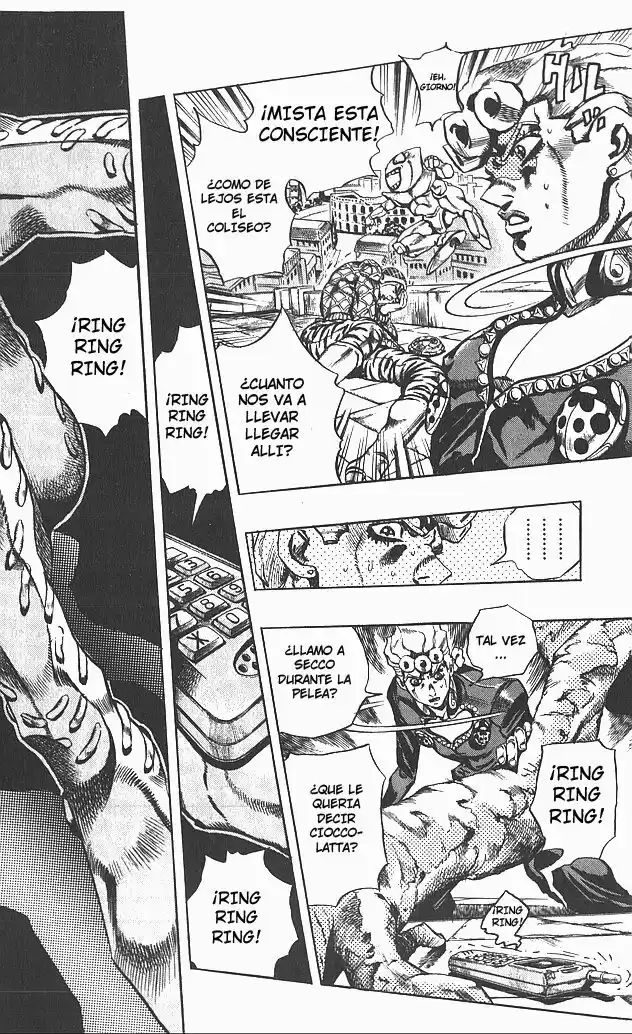 JoJo's Bizarre Adventure Parte 5: Vento Aureo Capitulo 124: "Green Day" y "Oasis", Parte 10 página 3