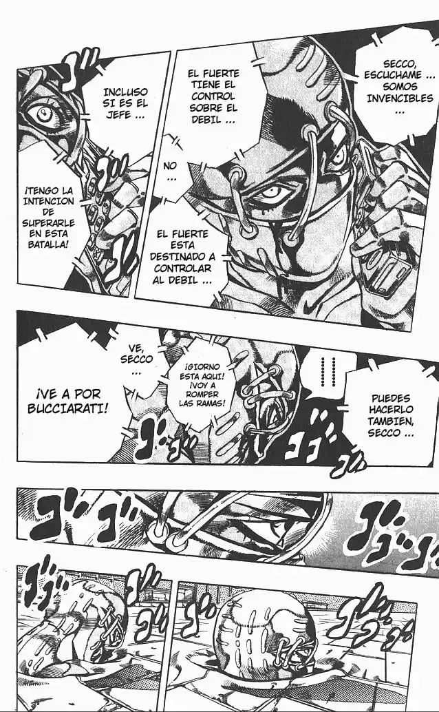 JoJo's Bizarre Adventure Parte 5: Vento Aureo Capitulo 124: "Green Day" y "Oasis", Parte 10 página 7