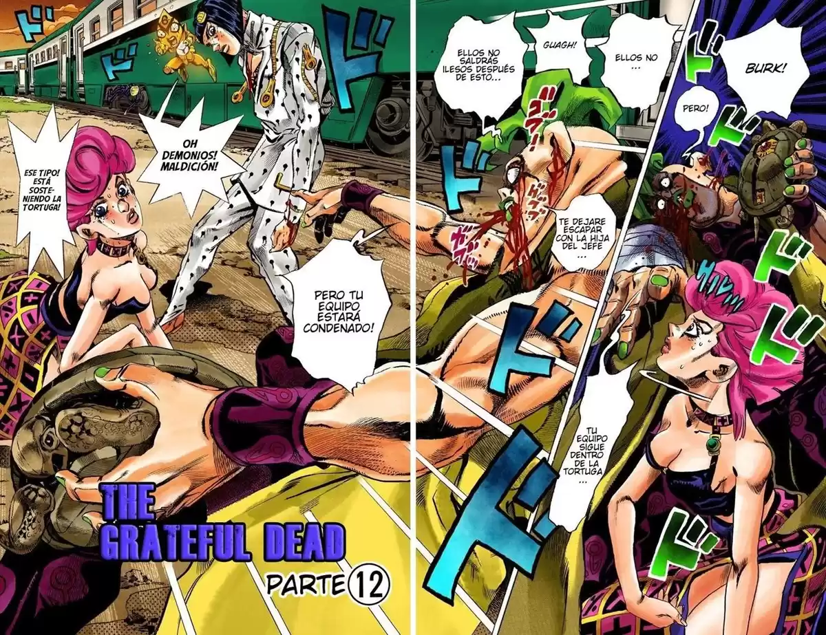 JoJo's Bizarre Adventure Parte 5: Vento Aureo Capitulo 60: The Grateful Dead, Parte 12 página 3