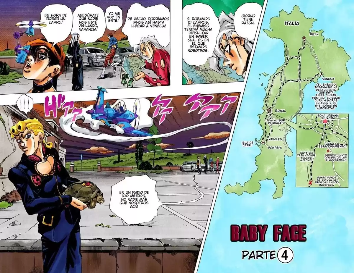 JoJo's Bizarre Adventure Parte 5: Vento Aureo Capitulo 64: Baby Face, Parte 4 página 3