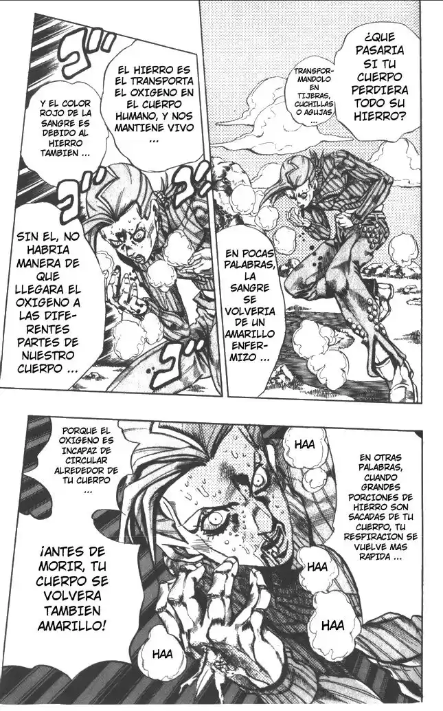 JoJo's Bizarre Adventure Parte 5: Vento Aureo Capitulo 107: King Crimson vs. Metallica, Parte 3 página 14