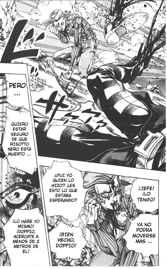 JoJo's Bizarre Adventure Parte 5: Vento Aureo Capitulo 107: King Crimson vs. Metallica, Parte 3 página 4