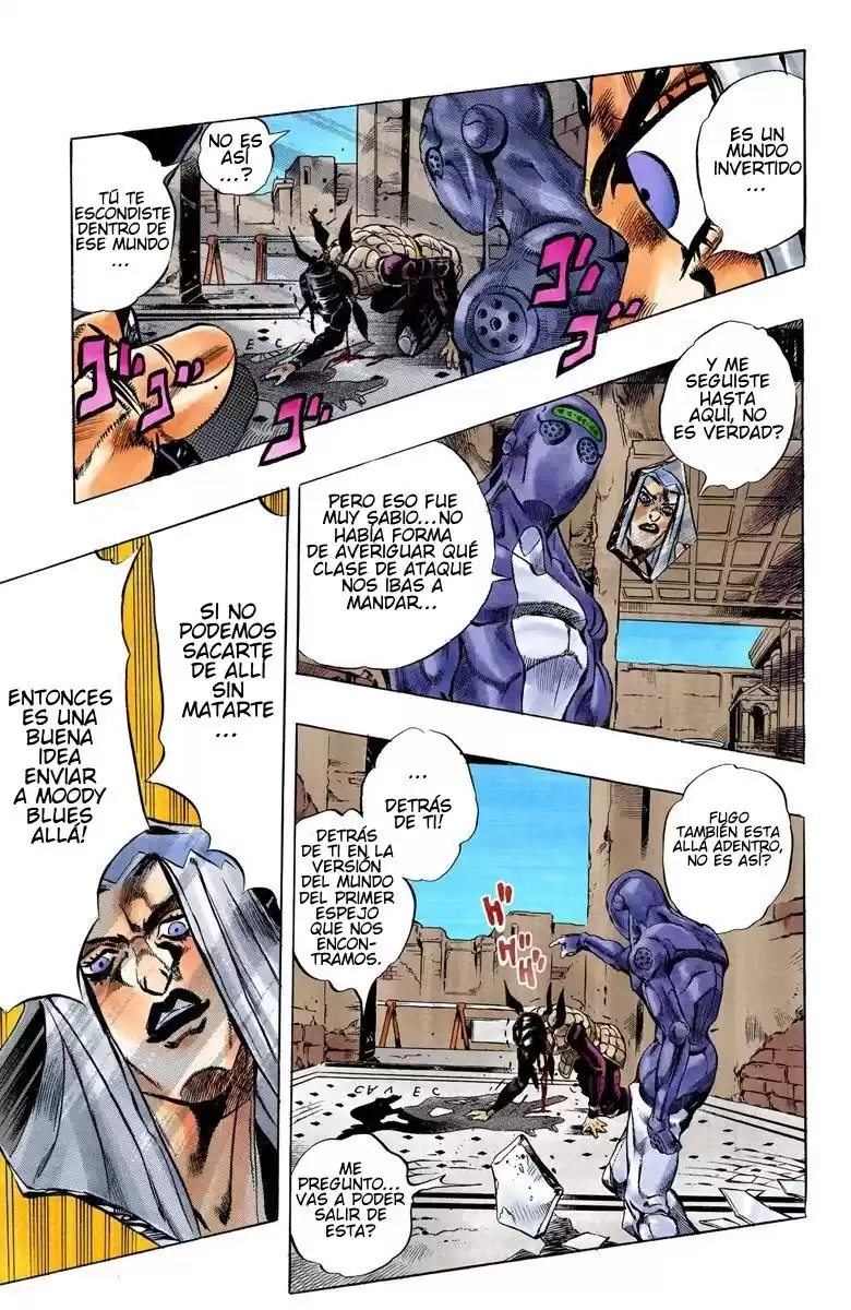 JoJo's Bizarre Adventure Parte 5: Vento Aureo Capitulo 43: Man in the Mirror y Purple Haze, Parte 4 página 13