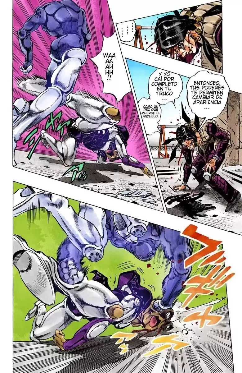 JoJo's Bizarre Adventure Parte 5: Vento Aureo Capitulo 43: Man in the Mirror y Purple Haze, Parte 4 página 14