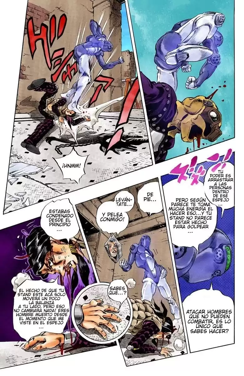 JoJo's Bizarre Adventure Parte 5: Vento Aureo Capitulo 43: Man in the Mirror y Purple Haze, Parte 4 página 15