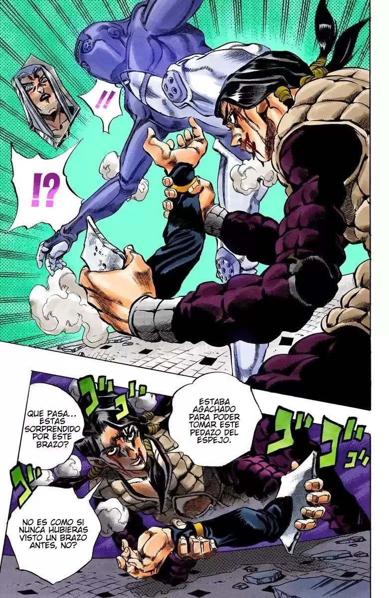 JoJo's Bizarre Adventure Parte 5: Vento Aureo Capitulo 43: Man in the Mirror y Purple Haze, Parte 4 página 17