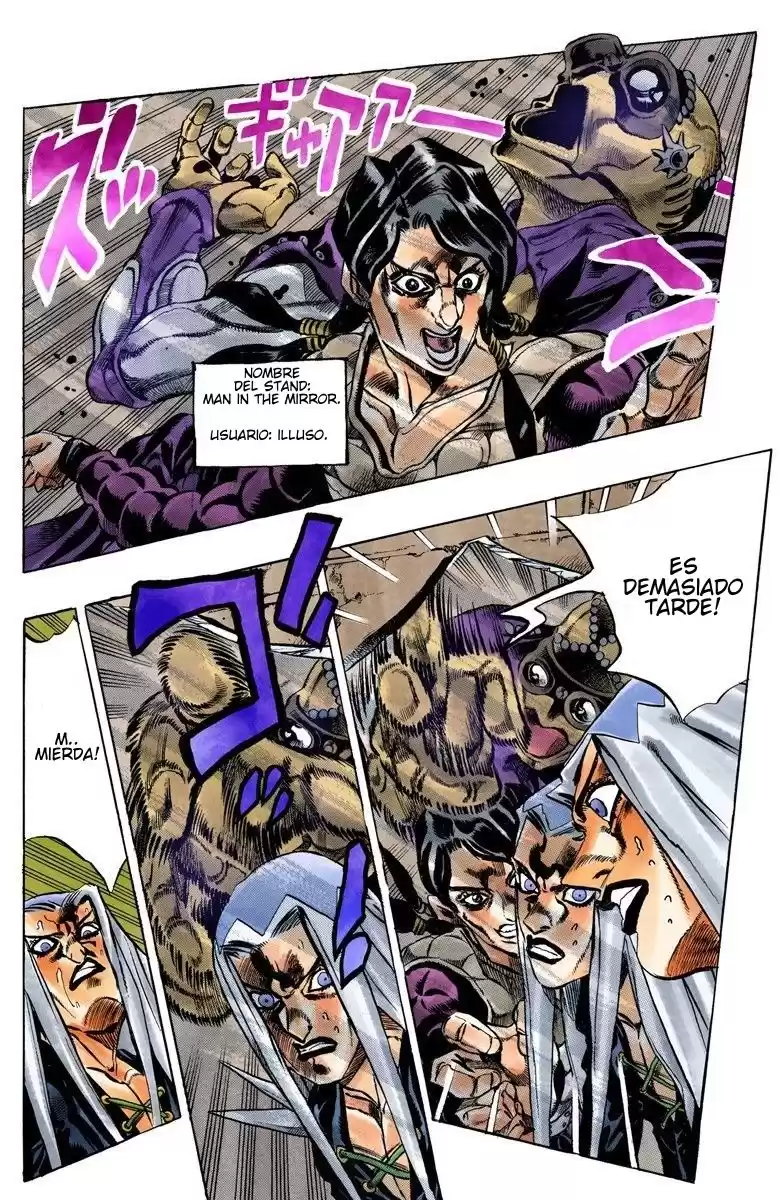 JoJo's Bizarre Adventure Parte 5: Vento Aureo Capitulo 43: Man in the Mirror y Purple Haze, Parte 4 página 4