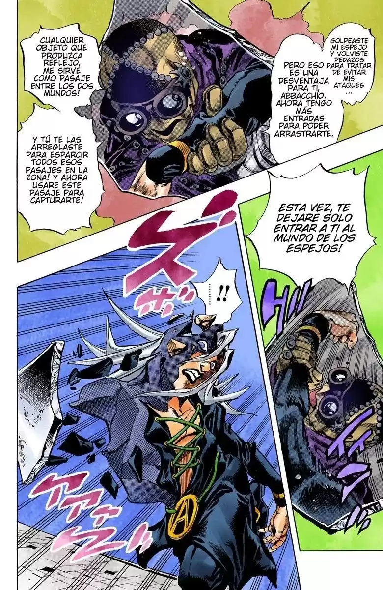 JoJo's Bizarre Adventure Parte 5: Vento Aureo Capitulo 43: Man in the Mirror y Purple Haze, Parte 4 página 8