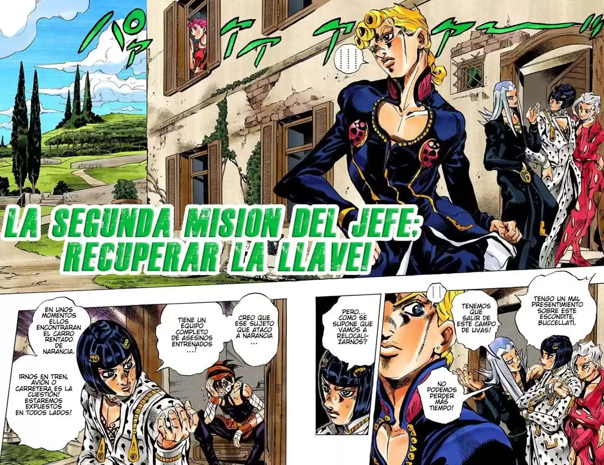 JoJo's Bizarre Adventure Parte 5: Vento Aureo Capitulo 39: La Segunda Orden del Jefe: "¡Recuperen la Llave!" página 3